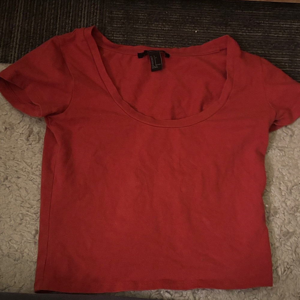 Forever 21 Red Short Sleeve Tee